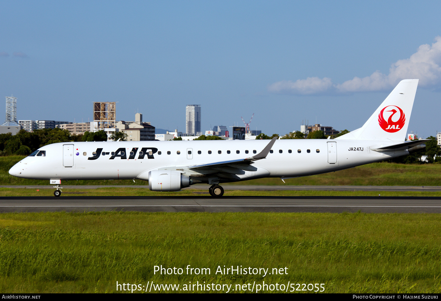 Aircraft Photo of JA247J | Embraer 190STD (ERJ-190-100STD) | J-Air | AirHistory.net #522055