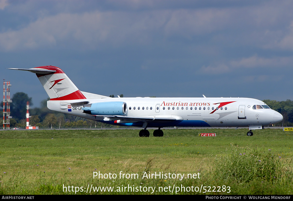 Aircraft Photo of OE-LFJ | Fokker 70 (F28-0070) | Austrian Arrows | AirHistory.net #522283