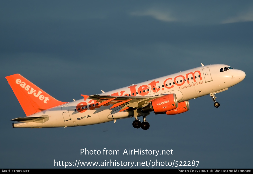 Aircraft Photo of G-EZBJ | Airbus A319-111 | EasyJet | AirHistory.net #522287