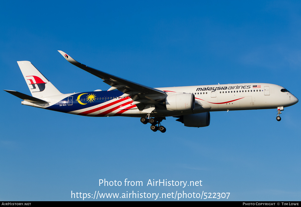 Aircraft Photo of 9M-MAG | Airbus A350-941 | Malaysia Airlines | AirHistory.net #522307