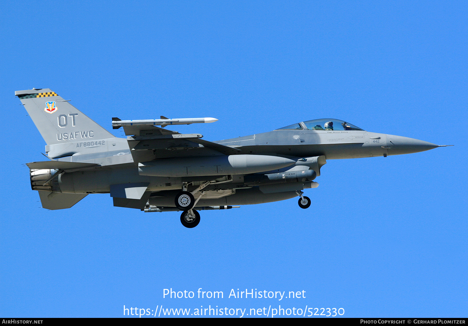 Aircraft Photo of 88-0442 / AF880442 | General Dynamics F-16CG Fighting ...