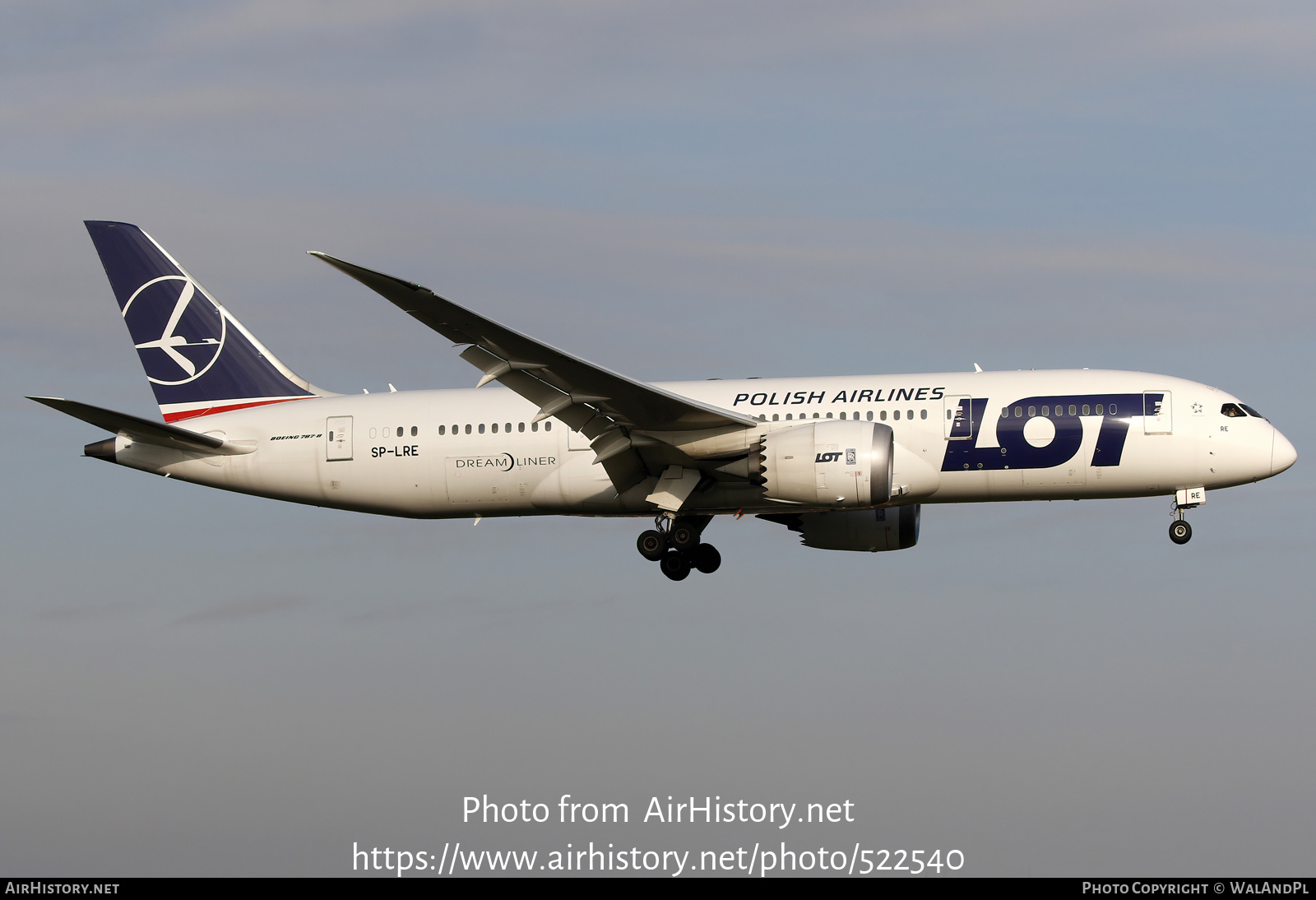 Aircraft Photo of SP-LRE | Boeing 787-8 Dreamliner | LOT Polish Airlines - Polskie Linie Lotnicze | AirHistory.net #522540