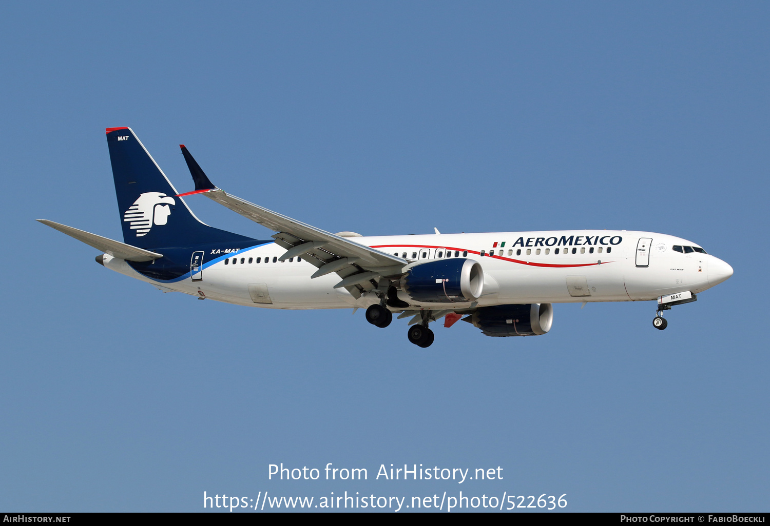 Aircraft Photo of XA-MAT | Boeing 737-8 Max 8 | AeroMéxico | AirHistory.net #522636