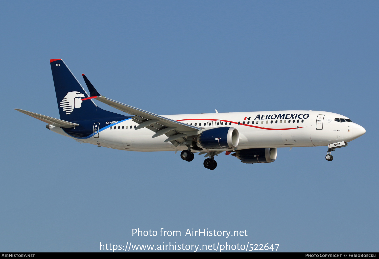 Aircraft Photo of XA-MFM | Boeing 737-8 Max 8 | AeroMéxico | AirHistory.net #522647