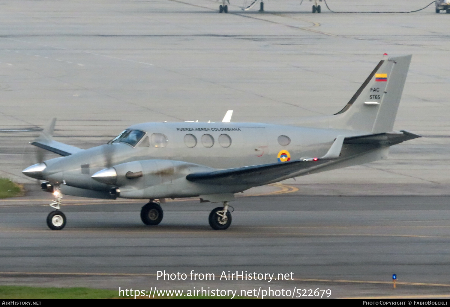 Aircraft Photo of FAC5765 | Beechcraft C90GTx King Air | Colombia - Air Force | AirHistory.net #522679