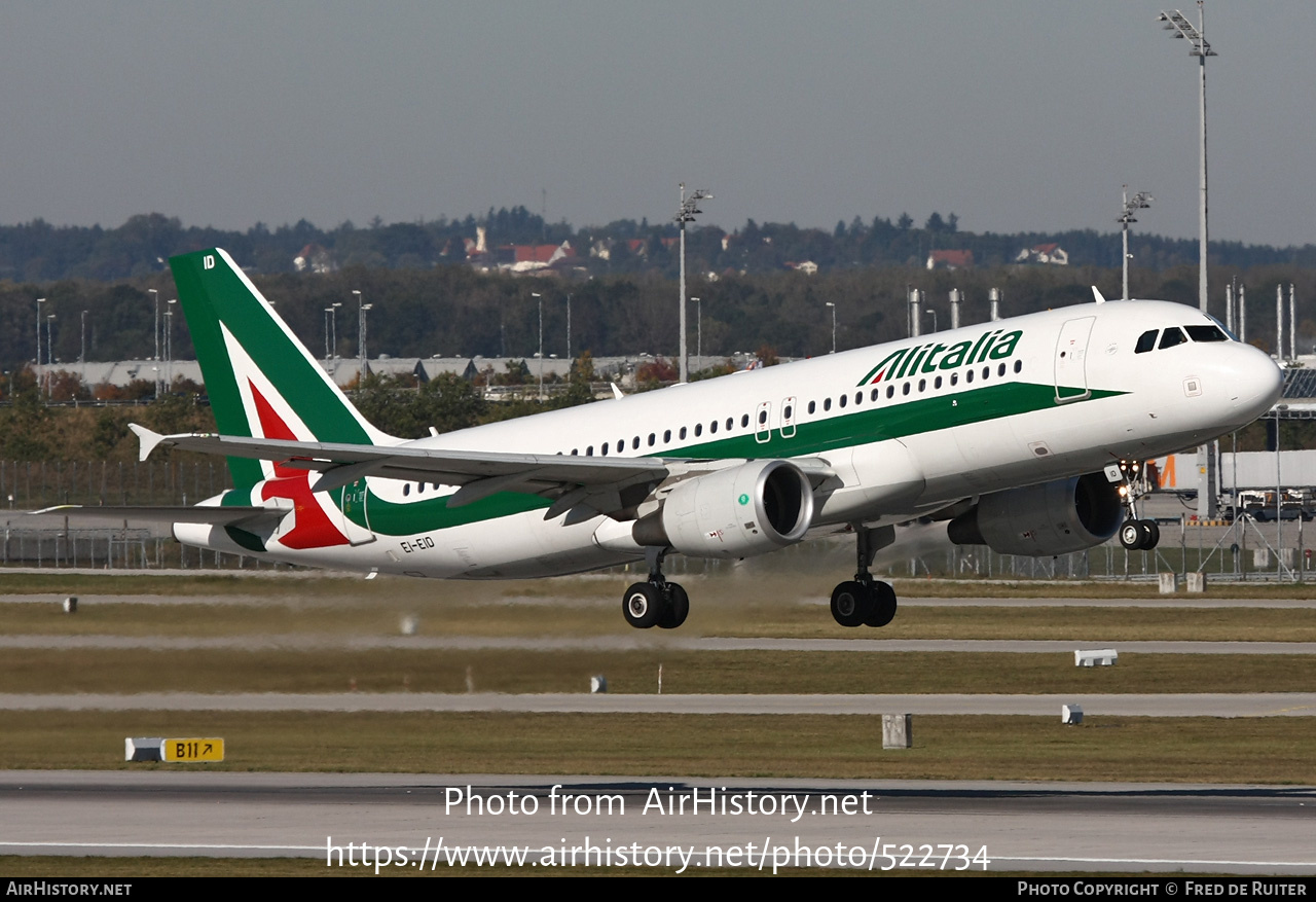 Aircraft Photo of EI-EID | Airbus A320-216 | Alitalia | AirHistory.net #522734