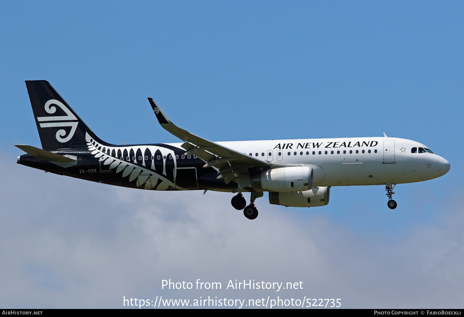 Aircraft Photo of ZK-OXK | Airbus A320-232 | Air New Zealand | AirHistory.net #522735