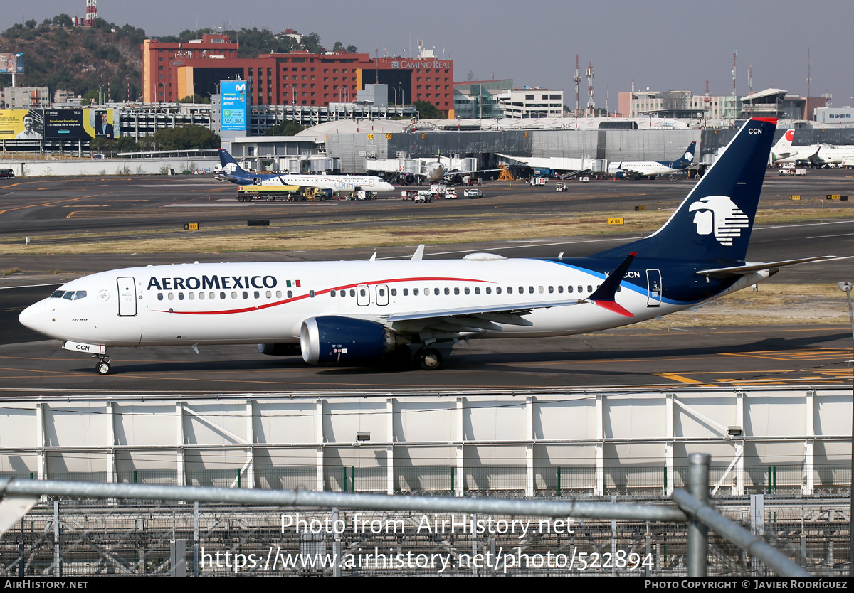 Aircraft Photo of XA-CCN | Boeing 737-8 Max 8 | AeroMéxico | AirHistory.net #522894