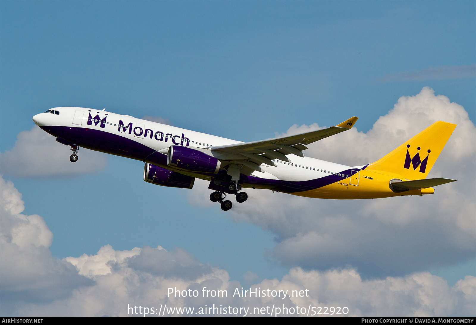 Aircraft Photo of G-EOMA | Airbus A330-243 | Monarch Airlines | AirHistory.net #522920