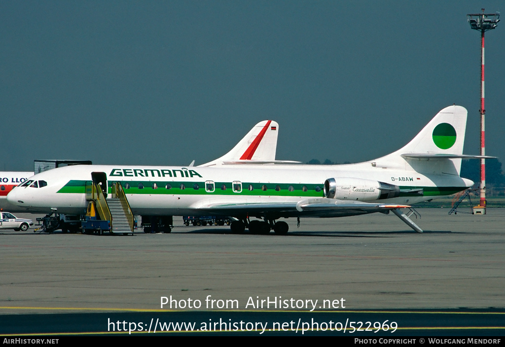 Aircraft Photo of D-ABAW | Sud SE-210 Caravelle 10B1R | Germania | AirHistory.net #522969