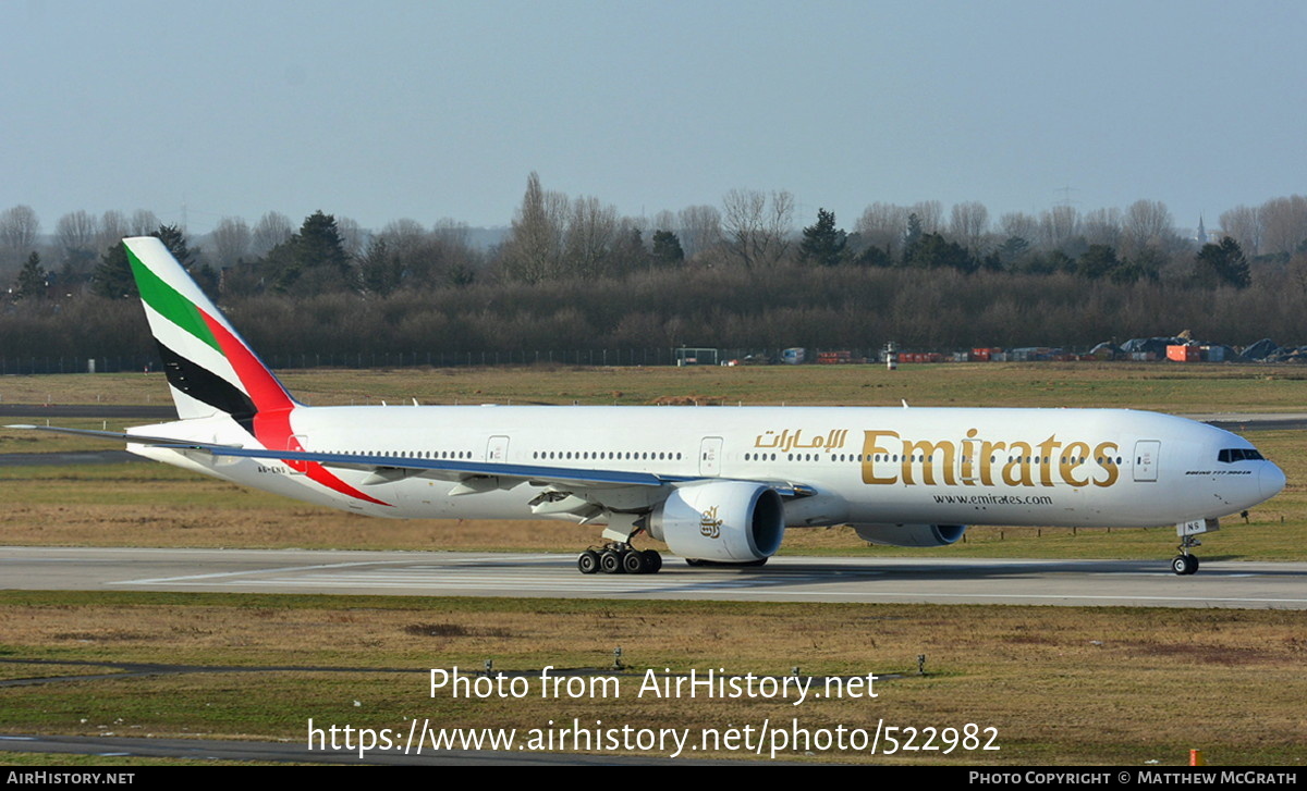 Aircraft Photo of A6-ENS | Boeing 777-31H/ER | Emirates | AirHistory.net #522982