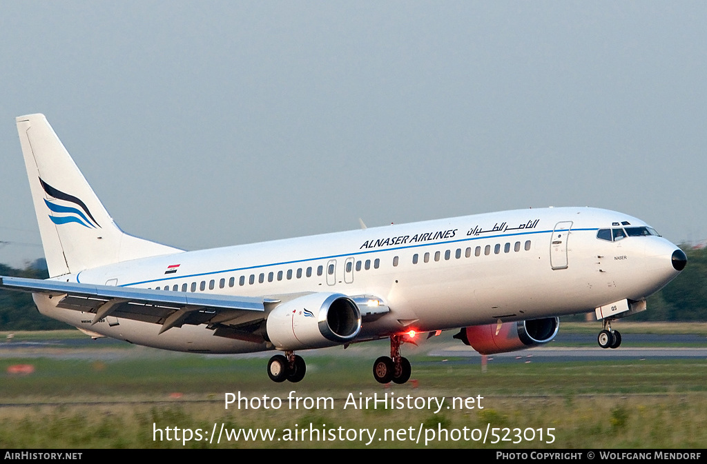 Aircraft Photo of YI-AQS | Boeing 737-48E | Al Naser Airlines | AirHistory.net #523015