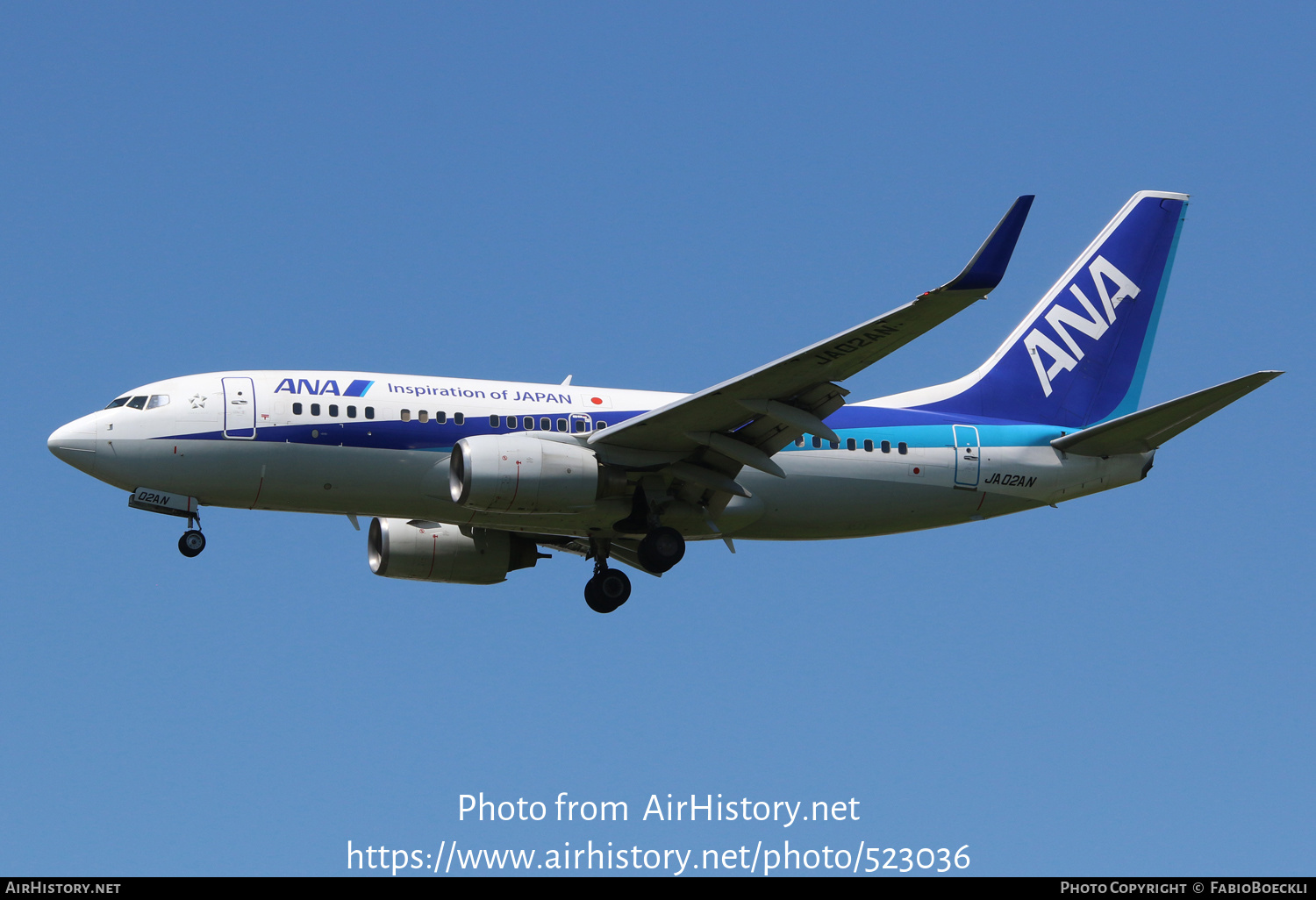 Aircraft Photo of JA02AN | Boeing 737-781 | All Nippon Airways - ANA | AirHistory.net #523036