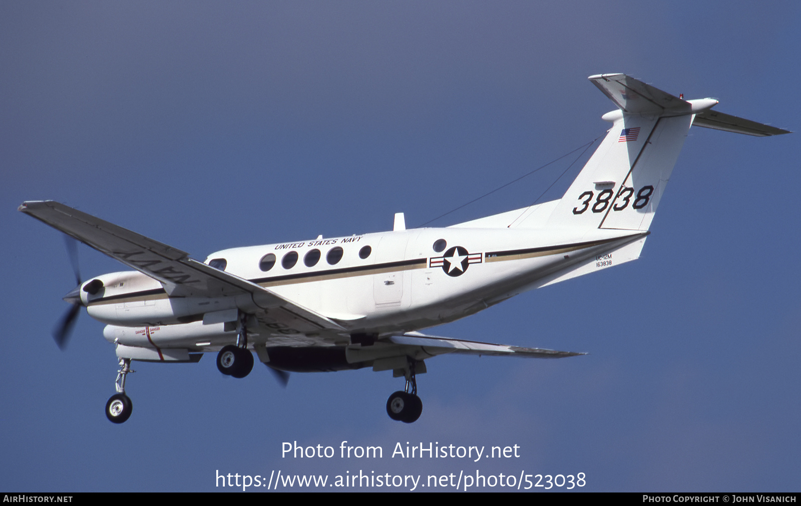 Aircraft Photo of 163838 / 3838 | Beech UC-12M Super King Air (B200C) | USA - Navy | AirHistory.net #523038