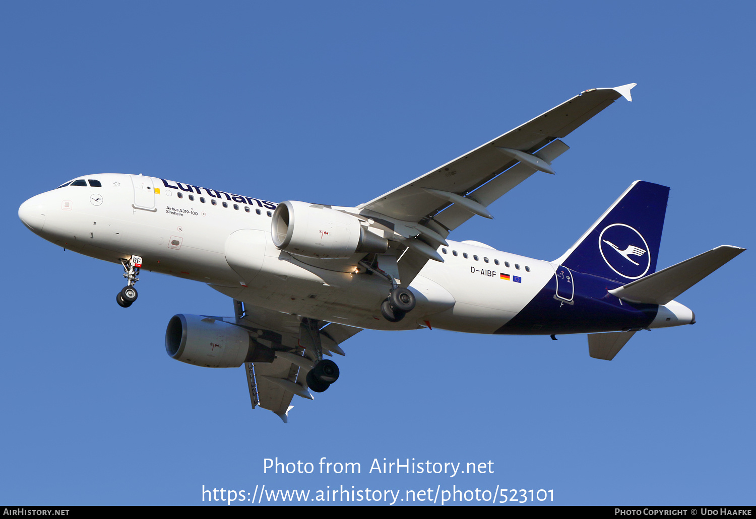 Aircraft Photo of D-AIBF | Airbus A319-112 | Lufthansa | AirHistory.net #523101