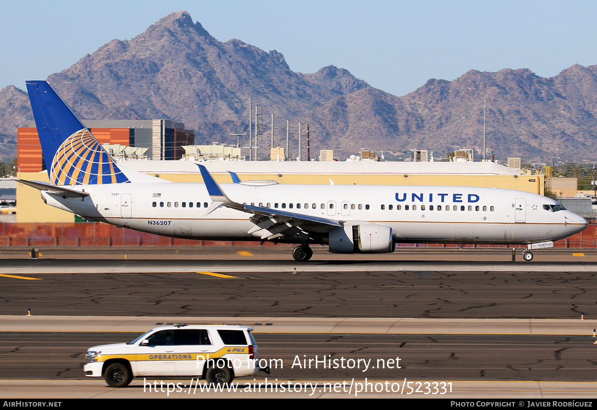 Aircraft Photo of N36207 | Boeing 737-824 | United Airlines | AirHistory.net #523331