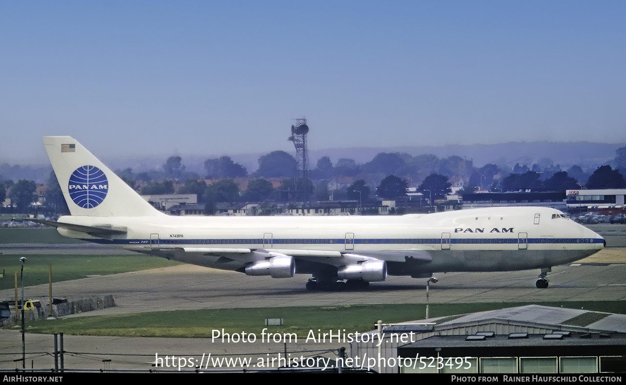 Aircraft Photo of N749PA | Boeing 747-121 | Pan American World Airways - Pan Am | AirHistory.net #523495