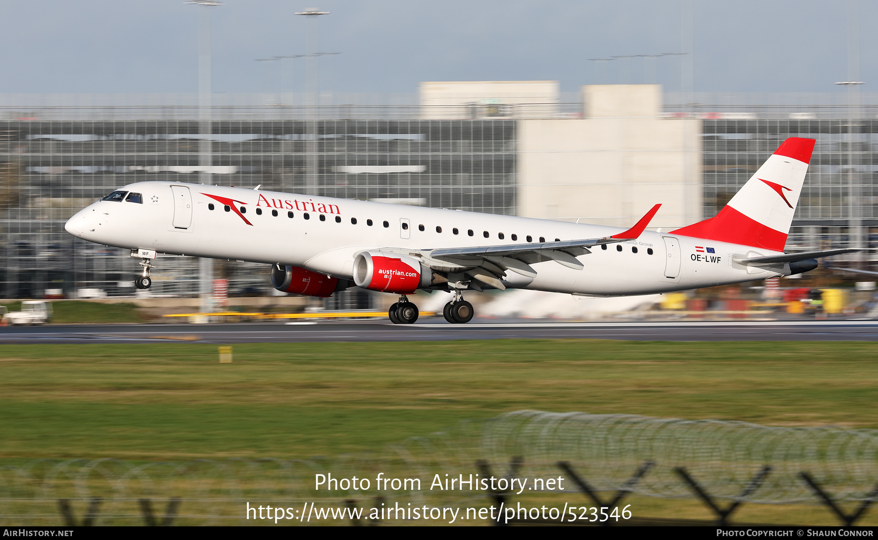 Aircraft Photo of OE-LWF | Embraer 195LR (ERJ-190-200LR) | Austrian Airlines | AirHistory.net #523546