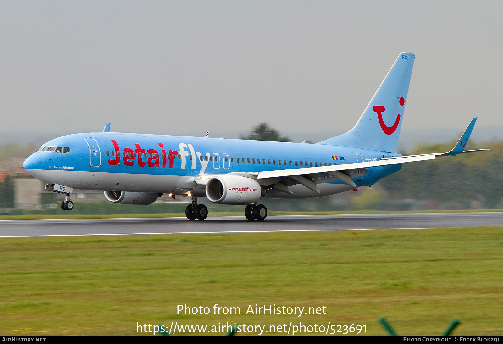 Aircraft Photo of OO-JBG | Boeing 737-8K5 | Jetairfly | AirHistory.net #523691