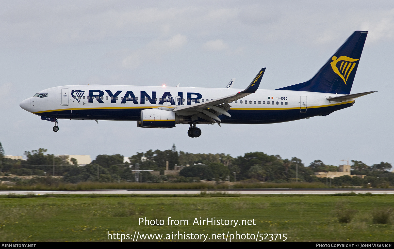 Aircraft Photo of EI-EGC | Boeing 737-8AS | Ryanair | AirHistory.net #523715