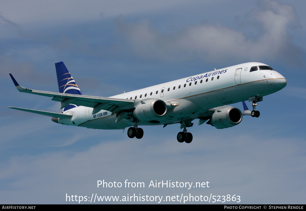 Aircraft Photo of HP-1558CMP | Embraer 190AR (ERJ-190-100IGW) | Copa Airlines | AirHistory.net #523863