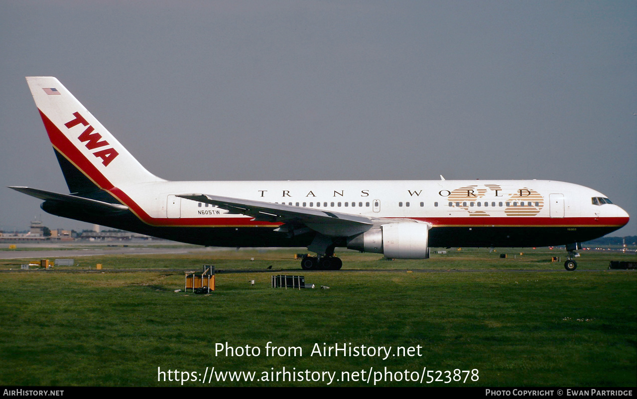 Aircraft Photo of N605TW | Boeing 767-231(ER) | Trans World Airlines - TWA | AirHistory.net #523878