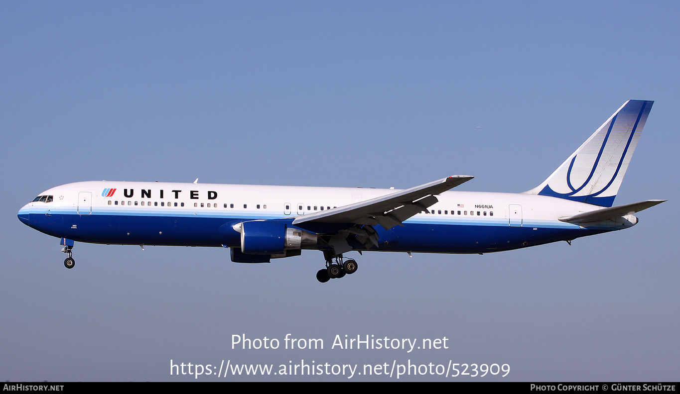 Aircraft Photo of N661UA | Boeing 767-322/ER | United Airlines | AirHistory.net #523909