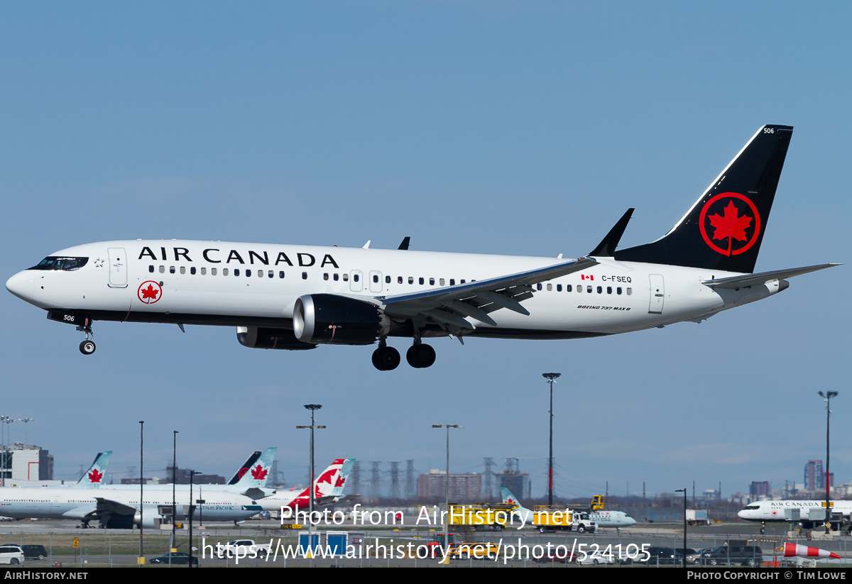 Aircraft Photo of C-FSEQ | Boeing 737-8 Max 8 | Air Canada | AirHistory.net #524105