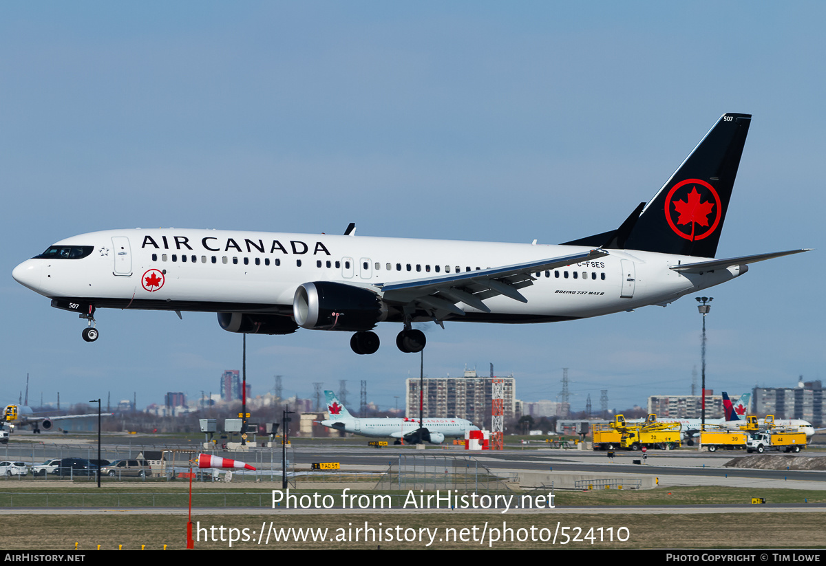 Aircraft Photo of C-FSES | Boeing 737-8 Max 8 | Air Canada | AirHistory.net #524110