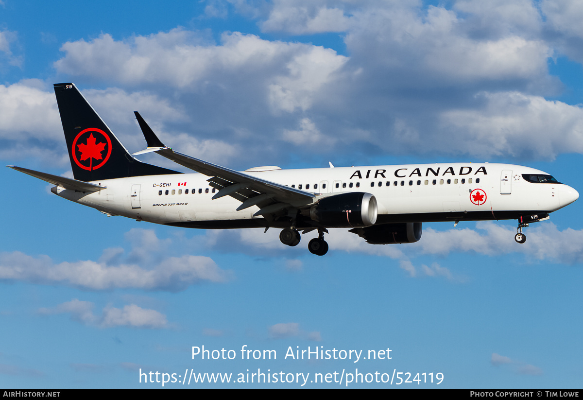 Aircraft Photo of C-GEHI | Boeing 737-8 Max 8 | Air Canada | AirHistory.net #524119