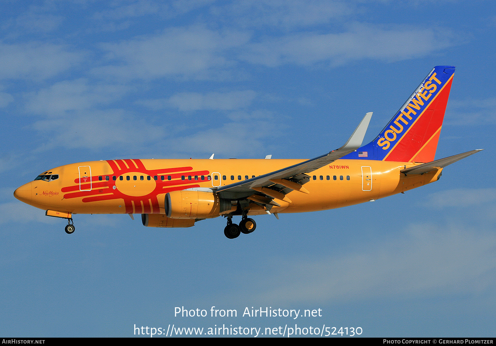 Aircraft Photo of N781WN | Boeing 737-7H4 | Southwest Airlines | AirHistory.net #524130