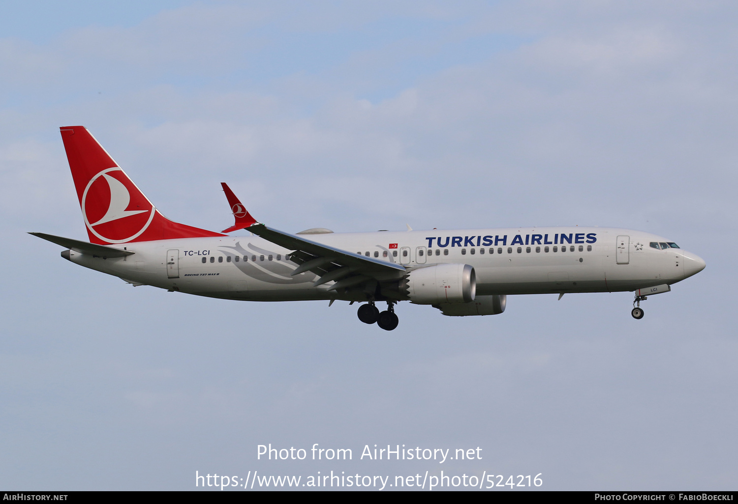 Aircraft Photo of TC-LCI | Boeing 737-8 Max 8 | Turkish Airlines | AirHistory.net #524216