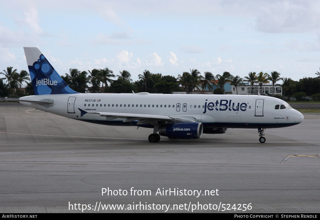 Aircraft Photo of N637JB | Airbus A320-232 | JetBlue Airways | AirHistory.net #524256