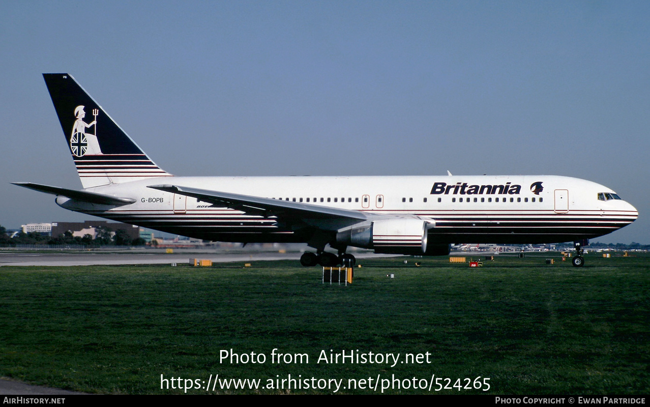 Aircraft Photo of G-BOPB | Boeing 767-204/ER | Britannia Airways | AirHistory.net #524265