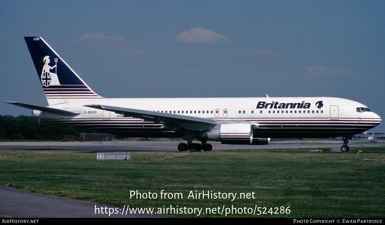 Aircraft Photo of G-BNYS | Boeing 767-204 | Britannia Airways | AirHistory.net #524286