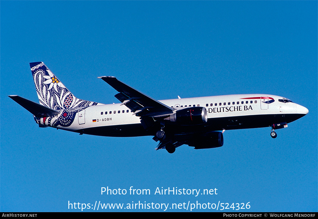 Aircraft Photo of D-ADBH | Boeing 737-3L9 | Deutsche BA | AirHistory.net #524326