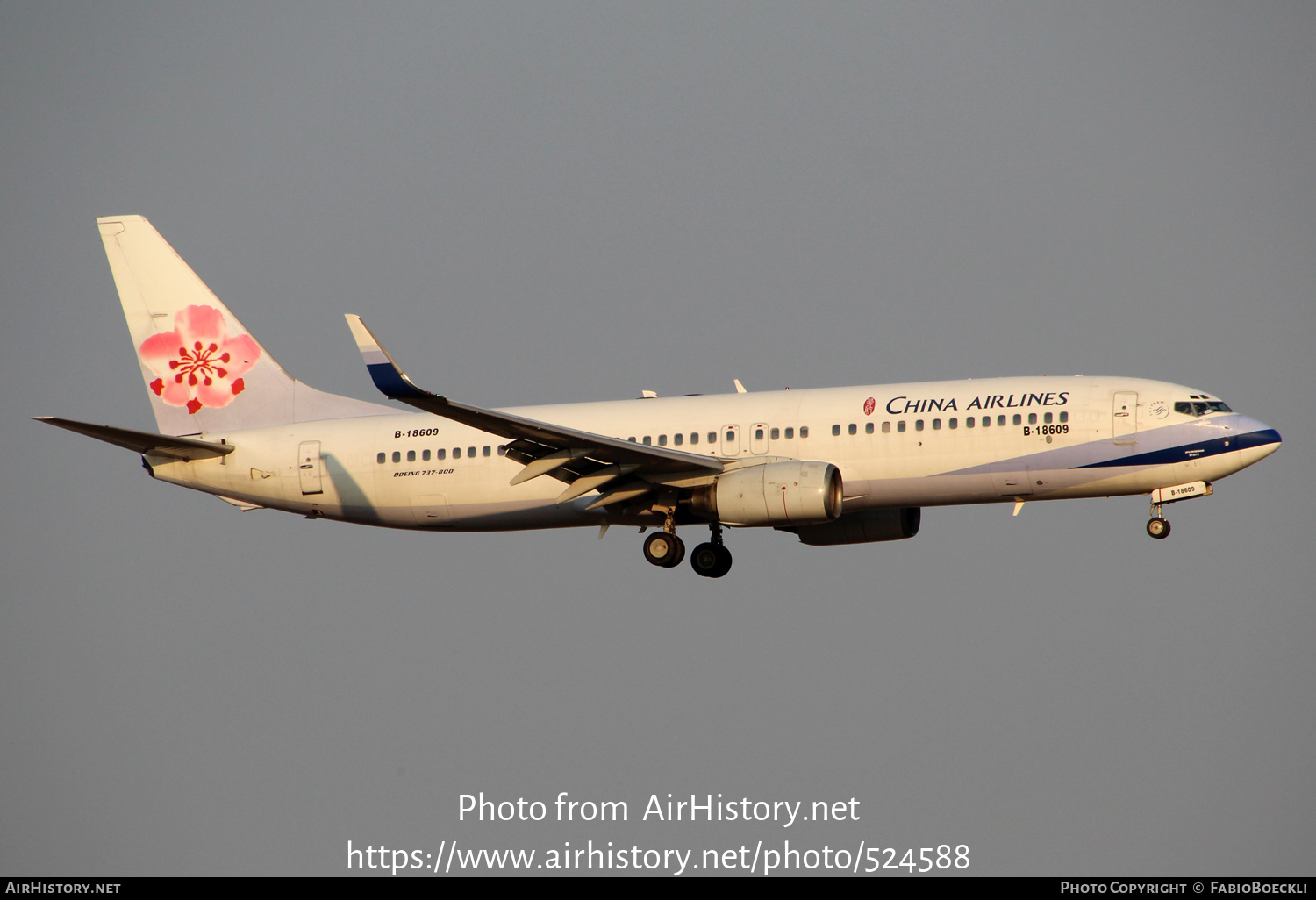 Aircraft Photo Of B-18609 | Boeing 737-809 | China Airlines ...