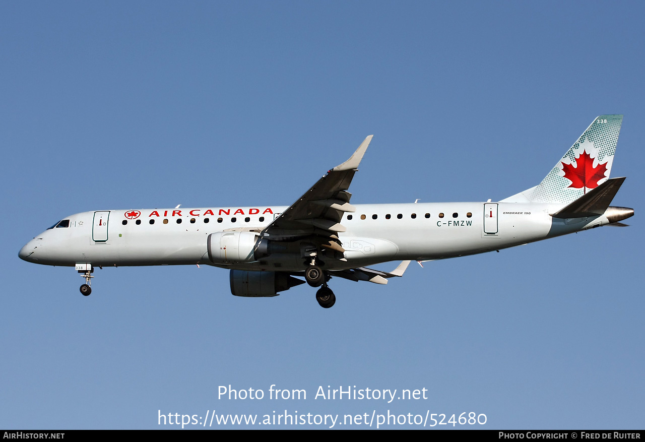 Aircraft Photo of C-FMZW | Embraer 190AR (ERJ-190-100IGW) | Air Canada | AirHistory.net #524680