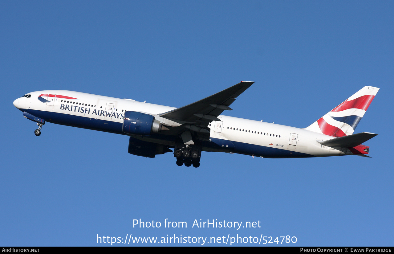 Aircraft Photo of G-VIIU | Boeing 777-236/ER | British Airways | AirHistory.net #524780