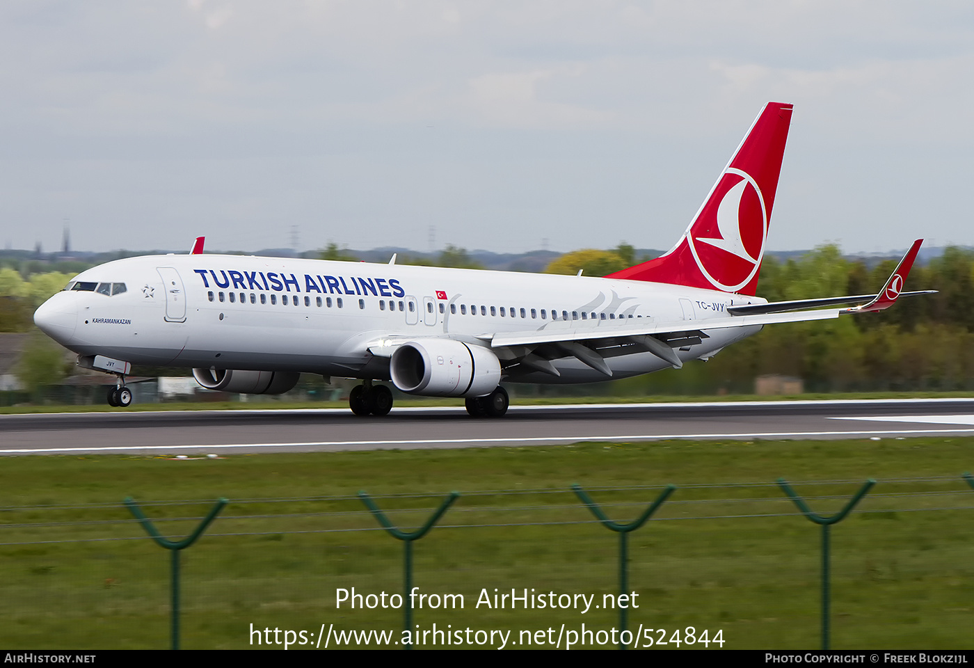 Aircraft Photo of TC-JVY | Boeing 737-8F2 | Turkish Airlines | AirHistory.net #524844