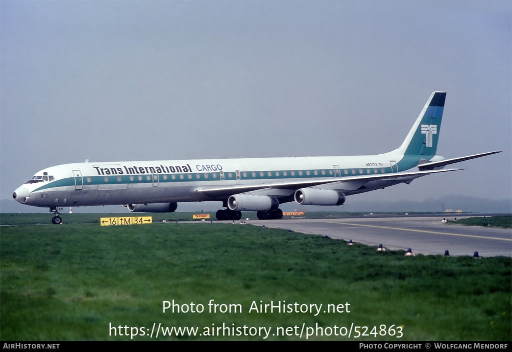 Aircraft Photo of N871TV | McDonnell Douglas DC-8-63CF | Trans International Airlines - TIA Cargo | AirHistory.net #524863