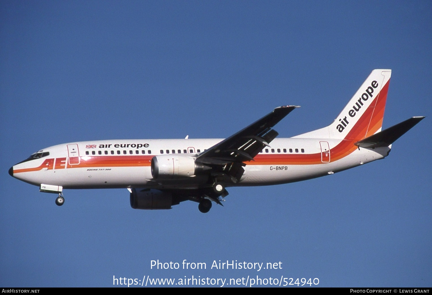 Aircraft Photo of G-BNPB | Boeing 737-3S3 | Air Europe | AirHistory.net #524940