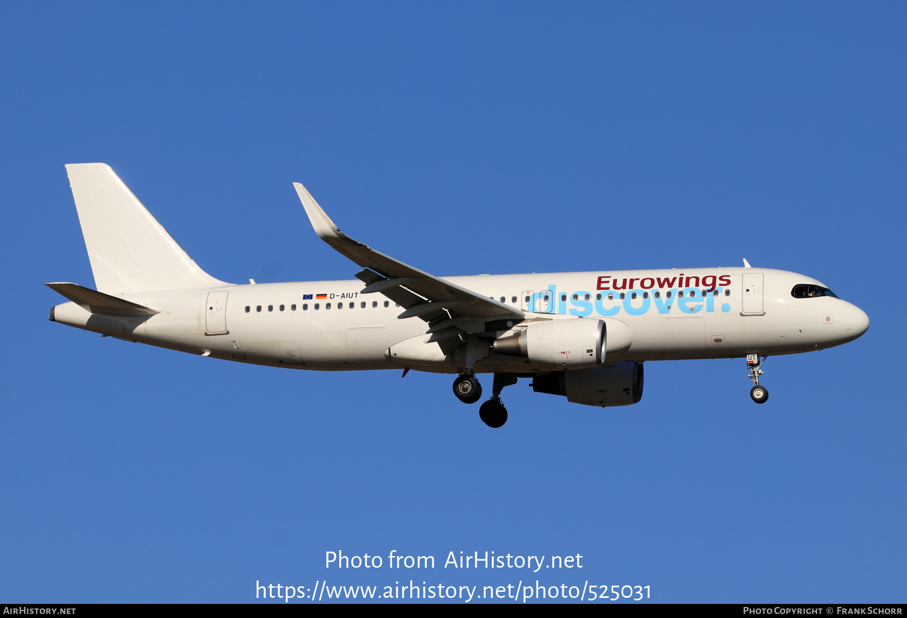 Aircraft Photo of D-AIUT | Airbus A320-214 | Eurowings Discover | AirHistory.net #525031