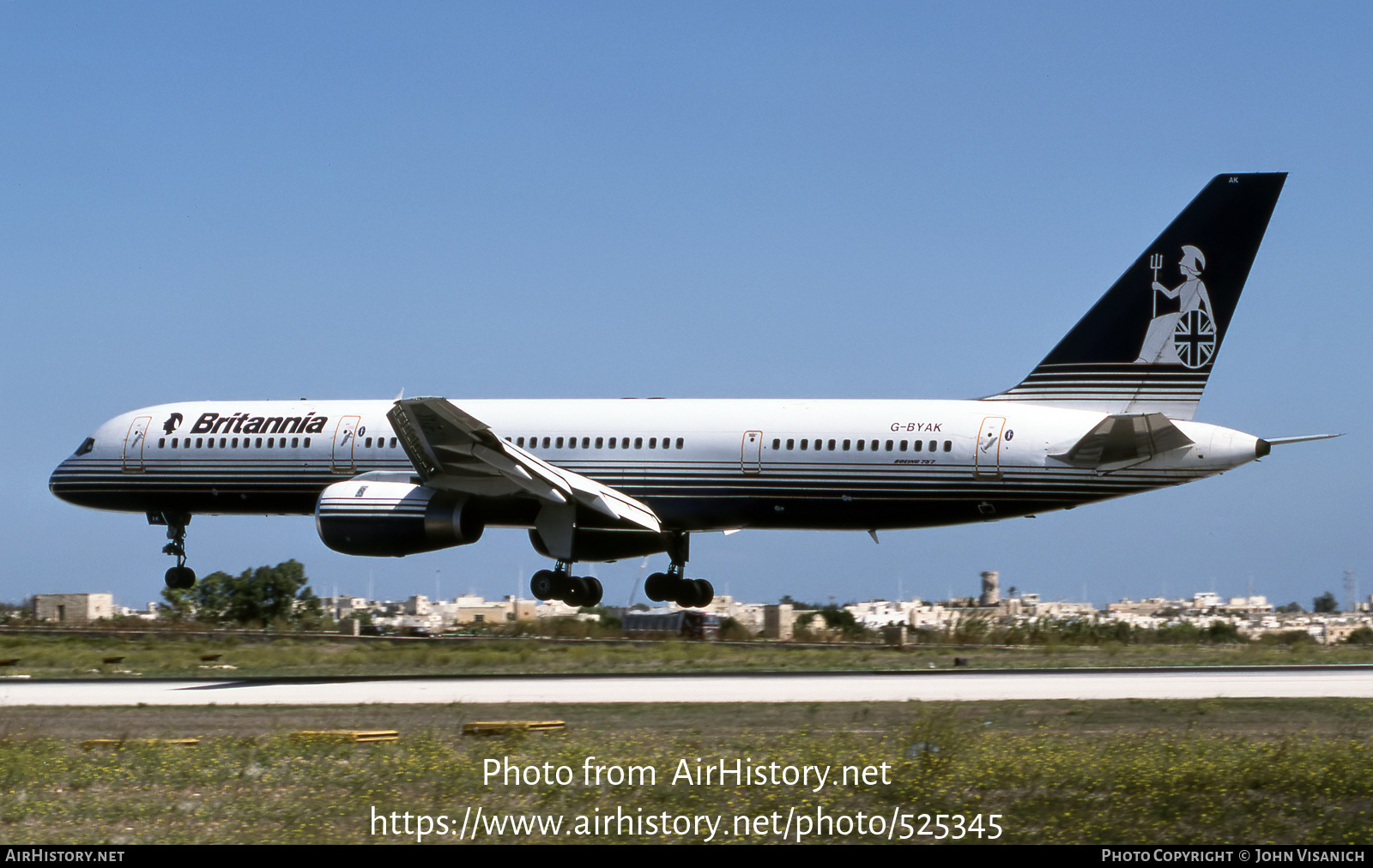 Aircraft Photo of G-BYAK | Boeing 757-204 | Britannia Airways | AirHistory.net #525345