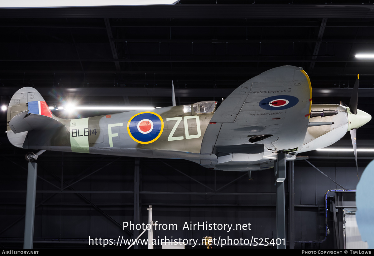 Aircraft Photo of BL614 | Supermarine 349 Spitfire F5B | UK - Air Force | AirHistory.net #525401