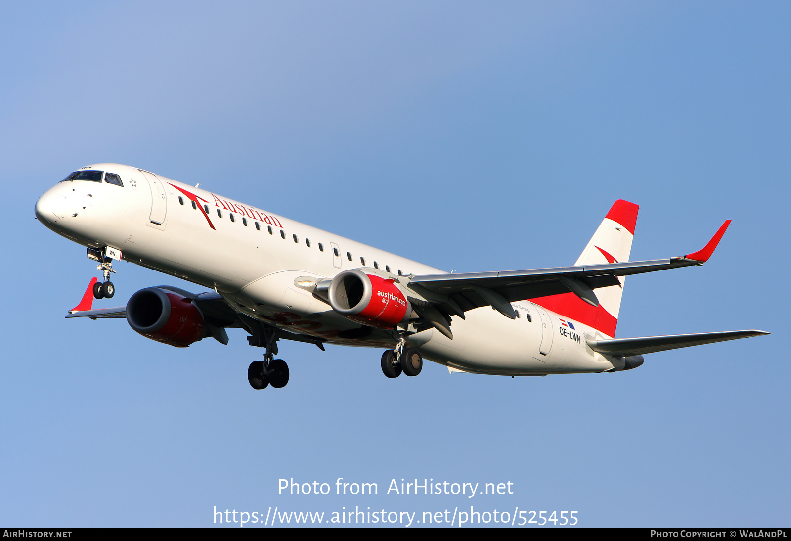 Aircraft Photo of OE-LWN | Embraer 195LR (ERJ-190-200LR) | Austrian Airlines | AirHistory.net #525455