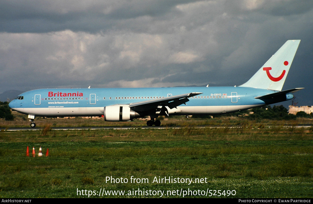 Aircraft Photo of G-OBYG | Boeing 767-304/ER | Britannia Airways | AirHistory.net #525490