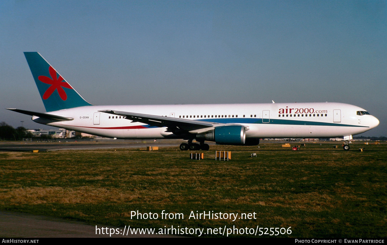 Aircraft Photo of G-OOAN | Boeing 767-39H/ER | Air 2000 | AirHistory.net #525506