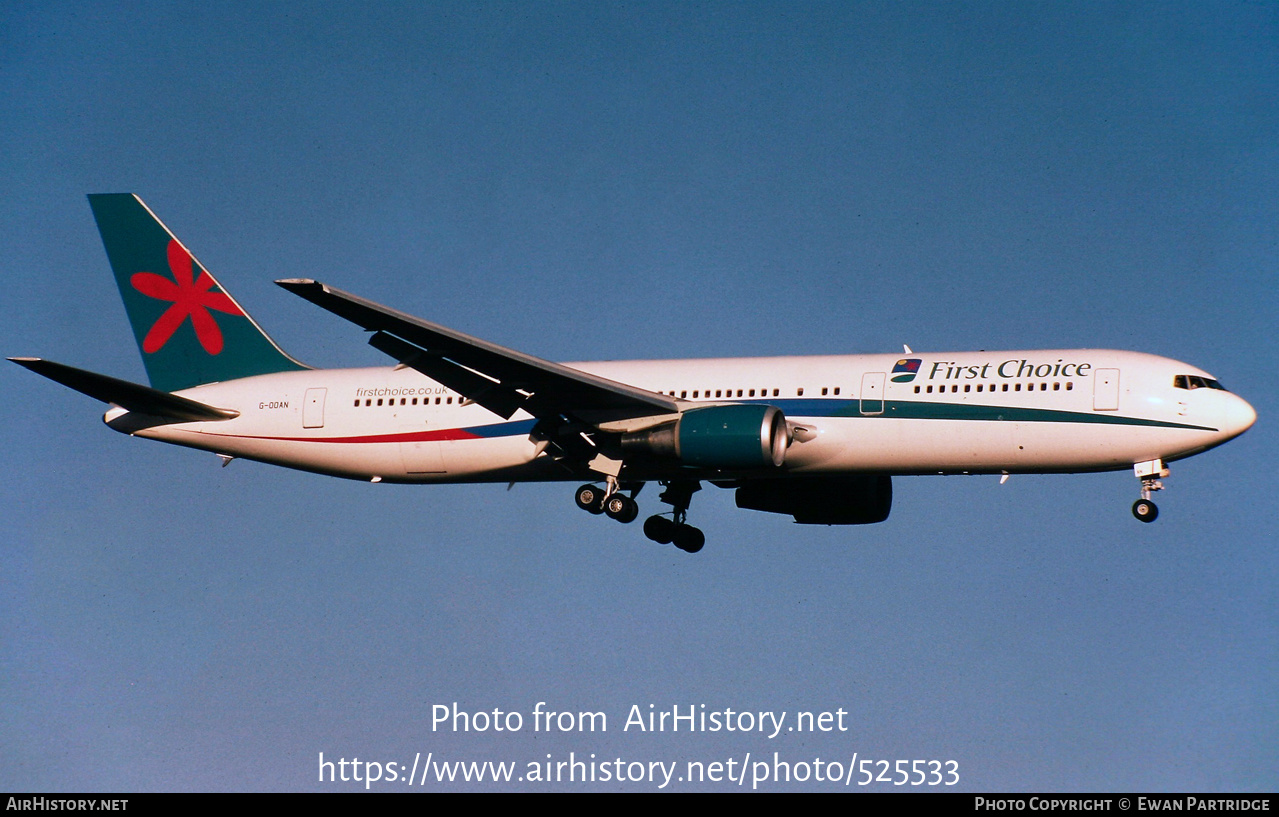 Aircraft Photo of G-OOAN | Boeing 767-39H/ER | First Choice Airways | AirHistory.net #525533