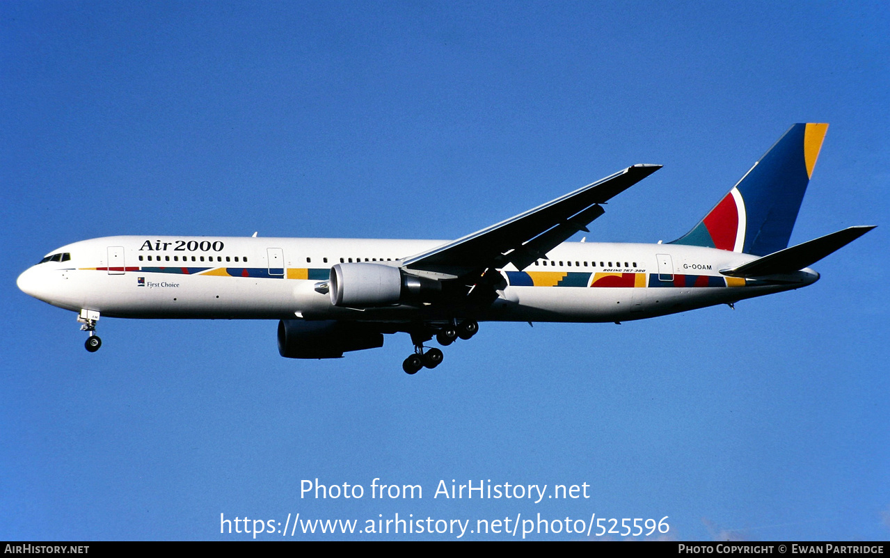 Aircraft Photo of G-OOAM | Boeing 767-38A/ER | Air 2000 | AirHistory.net #525596